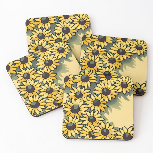 Item preview, Cute Bright Yellow Sunflowers on a Pale Yellow Background designed and sold by ClairesPatterns.