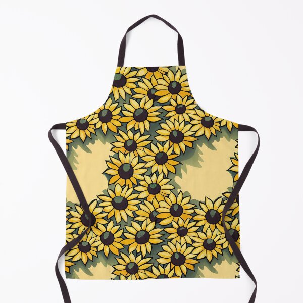 Item preview, Cute Bright Yellow Sunflowers on a Pale Yellow Background designed and sold by ClairesPatterns.