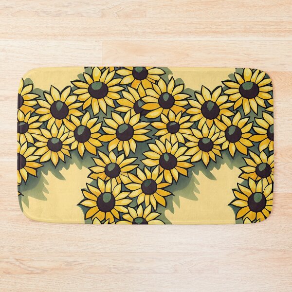 Item preview, Cute Bright Yellow Sunflowers on a Pale Yellow Background designed and sold by ClairesPatterns.