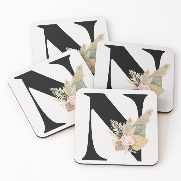 Item preview, letter n floral designed and sold by LU NA.