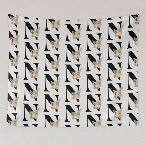 Item preview, letter n floral designed and sold by LU NA.