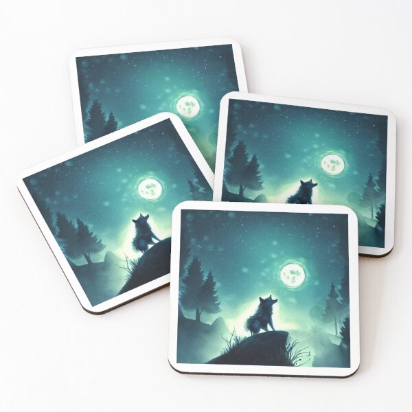 Item preview, Lone Wolf Howling at the Moon  - Your own style designed and sold by Akimatax ✯✯✯✯✯.