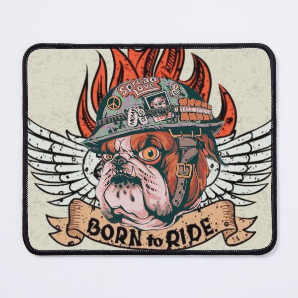 Item preview, born to ride - dog rider designed and sold by WAZDart.