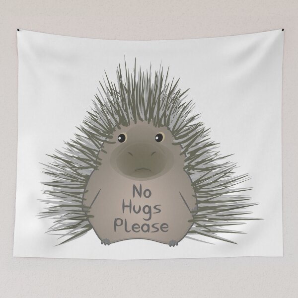 Item preview, porcupine urson no hugs please designed and sold by MiraNomegusta.