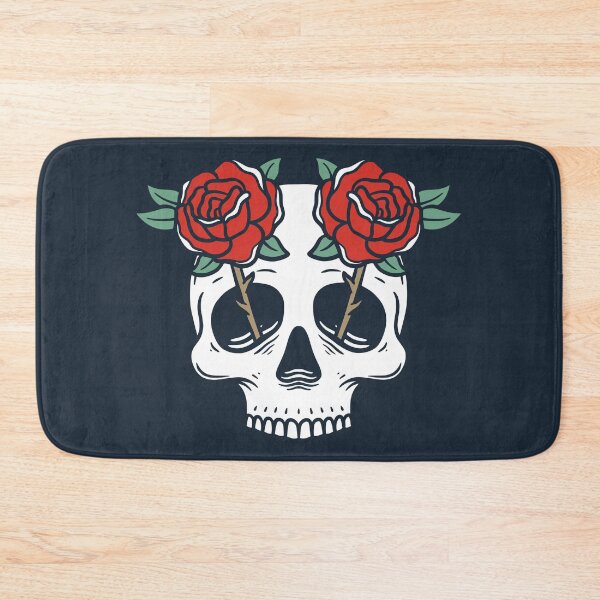 Item preview, Skull and Red Roses designed and sold by rukurustudio.