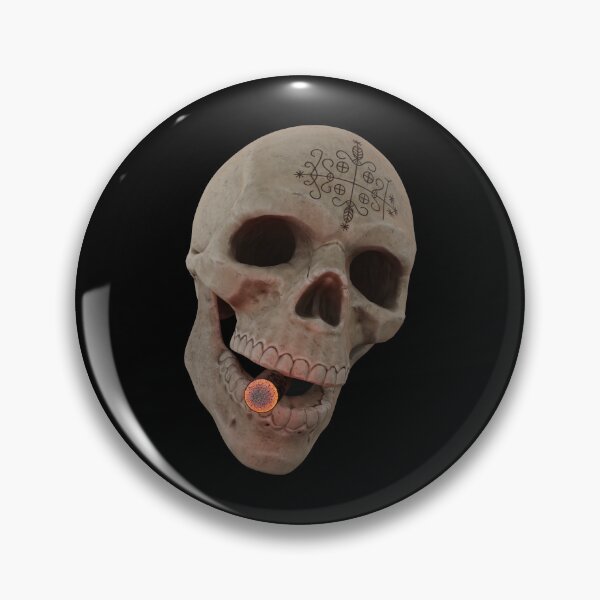 Item preview, Papa Legba's Veve Skull with sigar designed and sold by AbundanceGuy.