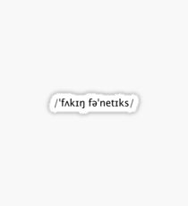 F*cking Phonetics Funny Notebooks for Phonology Students Sticker