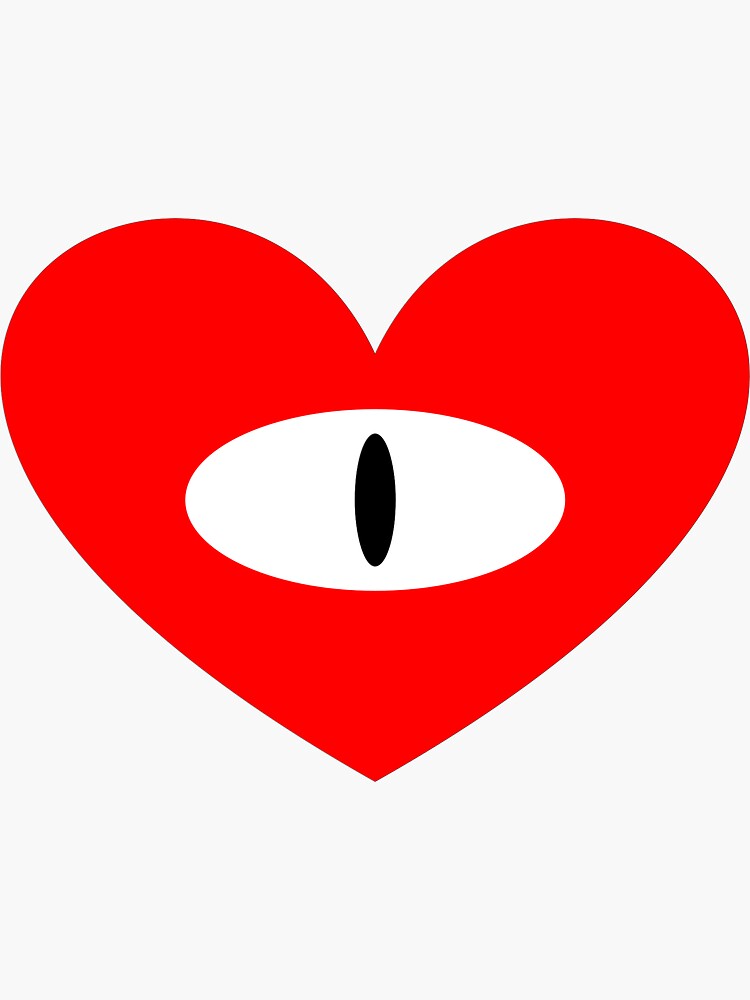 "Red Heart Eye" Sticker for Sale by B3STACCESSOR1ES Redbubble