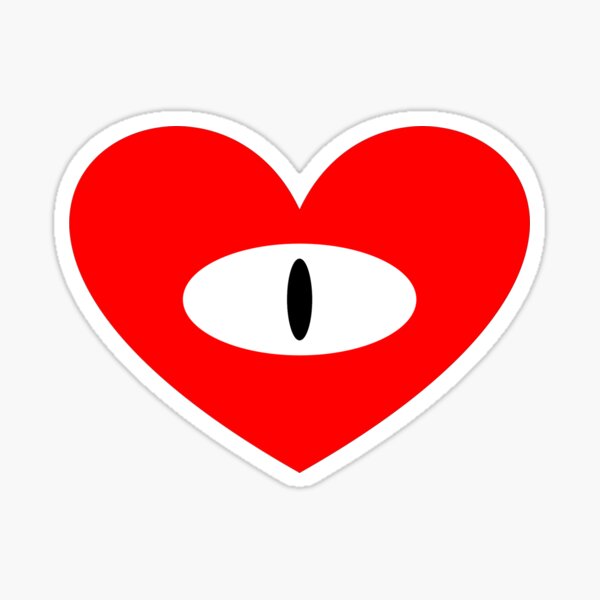 "Red Heart Eye" Sticker for Sale by B3STACCESSOR1ES Redbubble