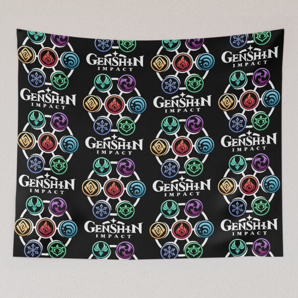 Item preview, Genshin Impact Elements Design designed and sold by T-TEES Clothing.