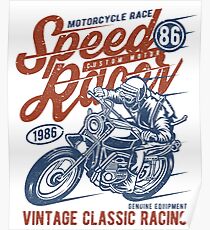 Motorcycle Race Retro Vintage Poster