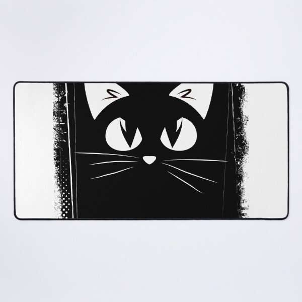 Item preview, Black Cat White Eyes Miaow designed and sold by tanabe.
