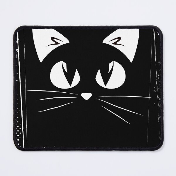 Item preview, Black Cat White Eyes Miaow designed and sold by tanabe.