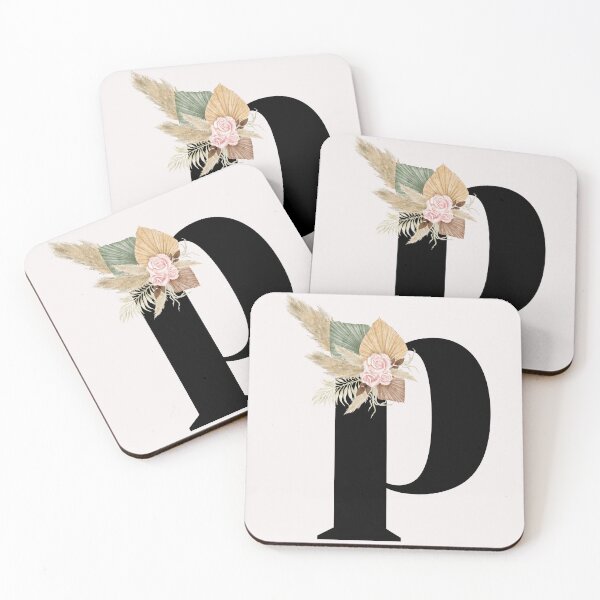 Item preview, letter p floral designed and sold by LU NA.