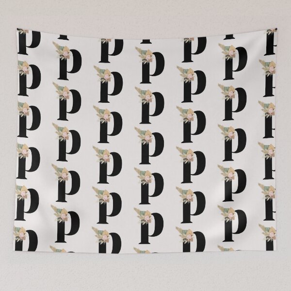 Item preview, letter p floral designed and sold by LU NA.