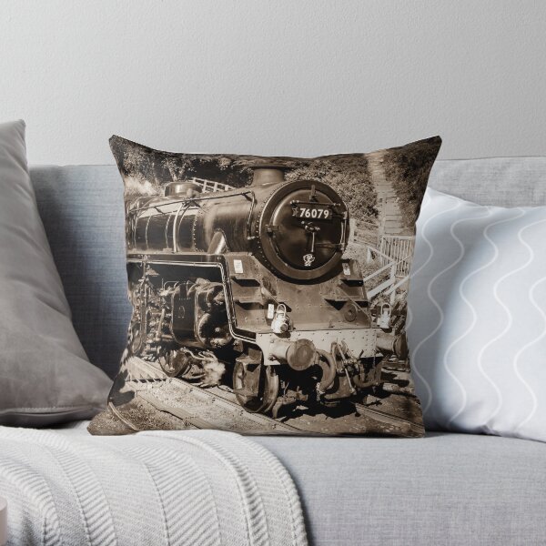 Steam Train Throw Pillow