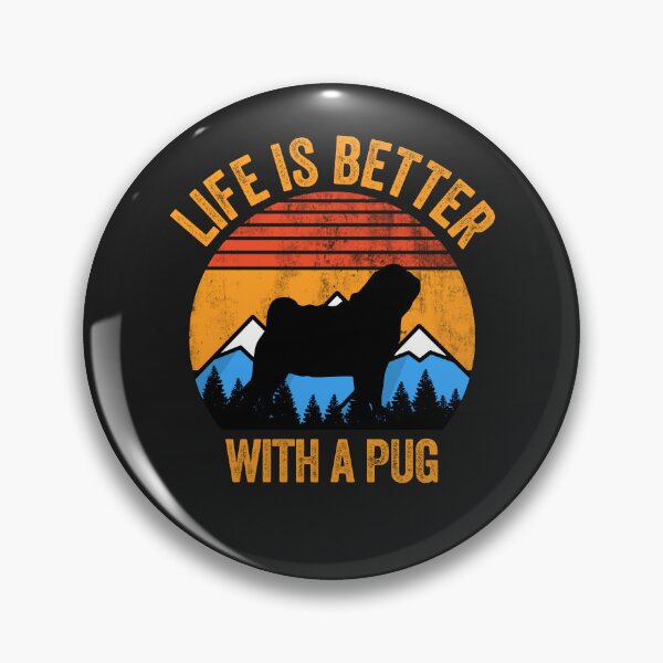 Item preview, Better With A Pug Vintage Gift designed and sold by Guarddogdrive.