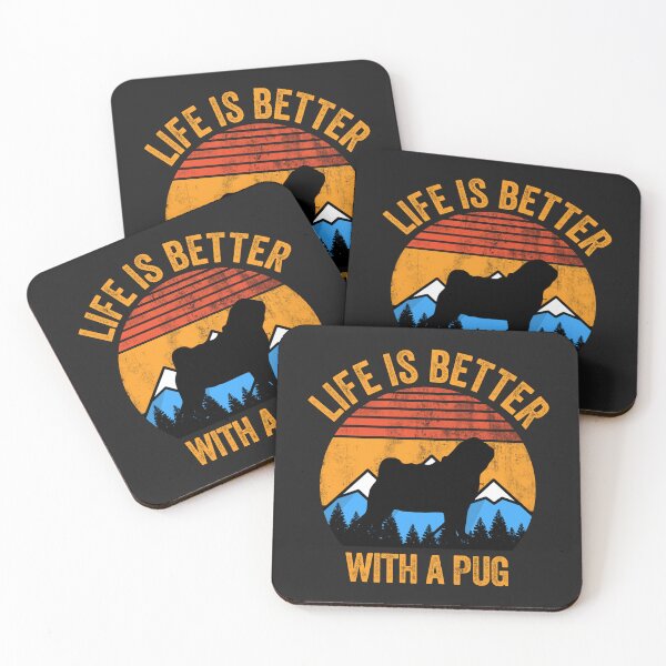 Item preview, Better With A Pug Vintage Gift designed and sold by Guarddogdrive.