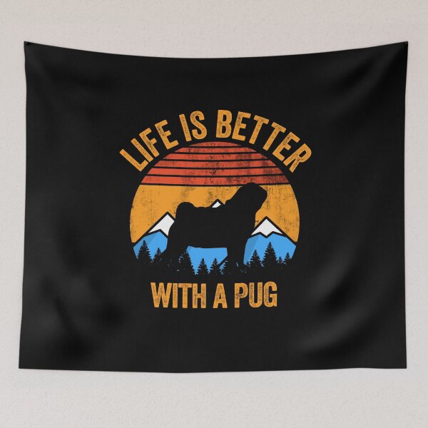 Item preview, Better With A Pug Vintage Gift designed and sold by Guarddogdrive.