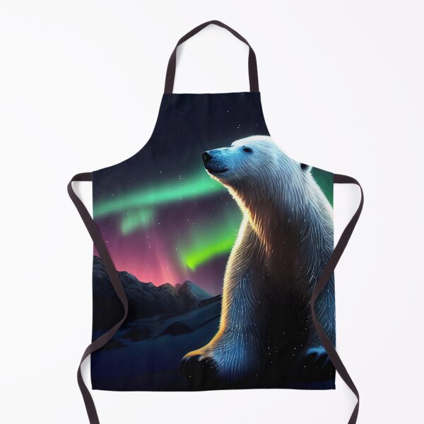 Item preview, Polar Bear enjoying the Northern Lights designed and sold by marialindemann.
