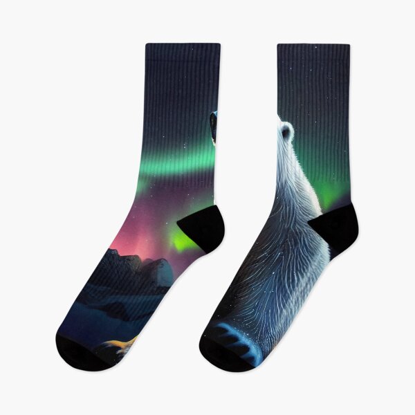 Item preview, Polar Bear enjoying the Northern Lights designed and sold by marialindemann.