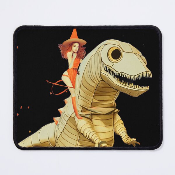 Item preview, Witch Riding Dino on Halloween designed and sold by joanaoberg.