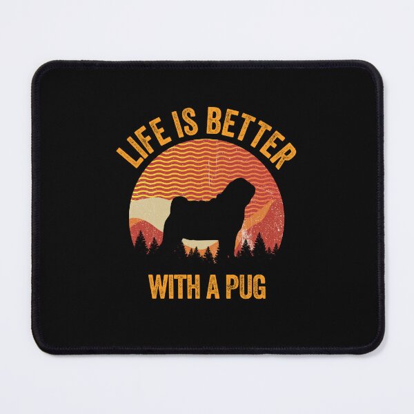 Item preview, Life Is Better With A Pug Wavy Lines Gift designed and sold by Guarddogdrive.