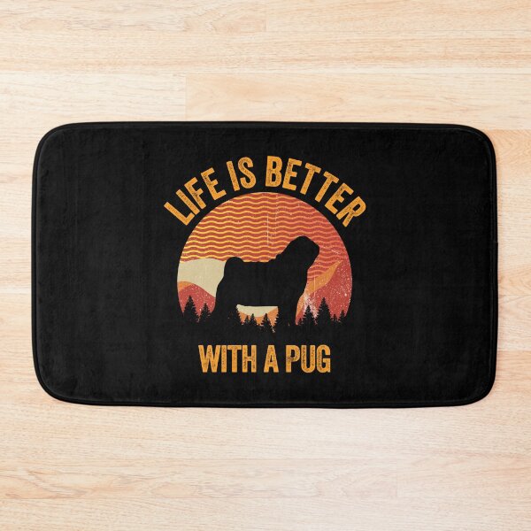 Item preview, Life Is Better With A Pug Wavy Lines Gift designed and sold by Guarddogdrive.