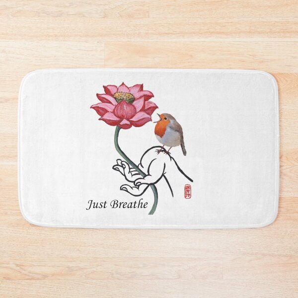 Item preview, Just Breathe, Buddha hand and Robin designed and sold by Roy & Tiffany.