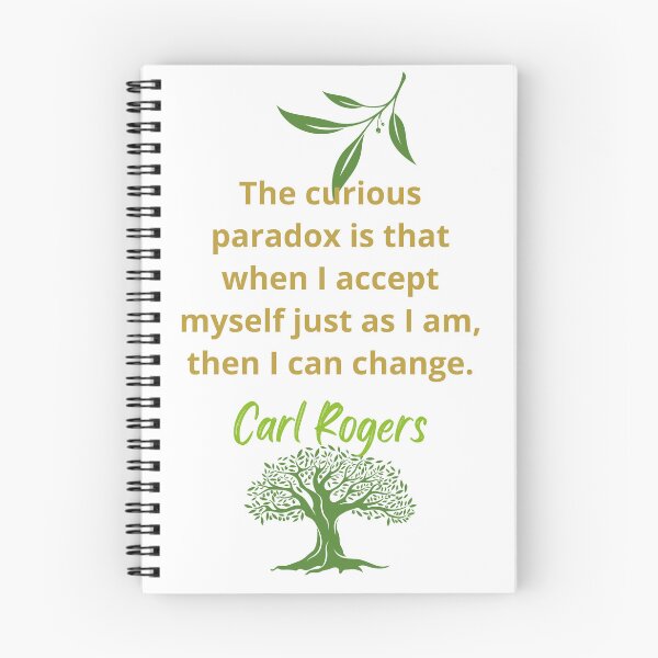 Item preview, Carl Rogers Quote - The curious paradox is that when I accept myself just as I am, then I can change designed and sold by freshsprings19.