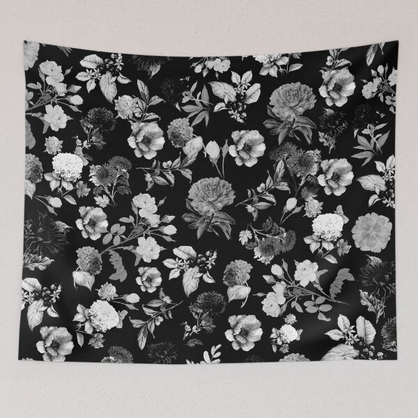 Item preview, Black And White Floral Pattern designed and sold by MakeitMelo.