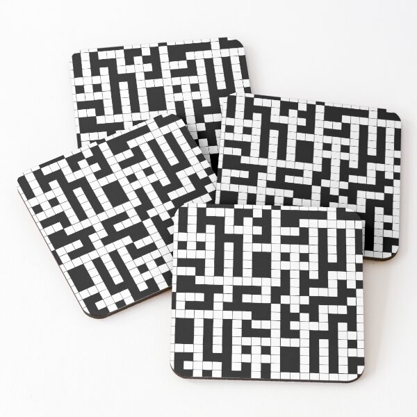 Item preview, Black and White Crossword Pattern designed and sold by kapotka.