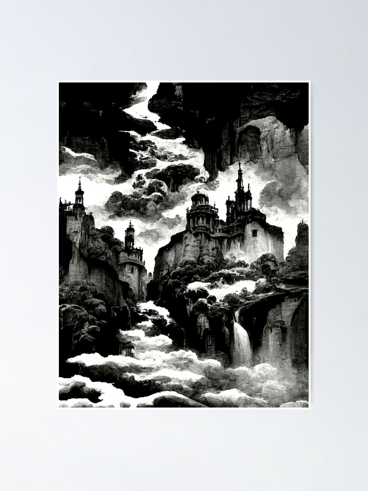 "Black And White Castles" Poster for Sale by TheHouseMaster Redbubble