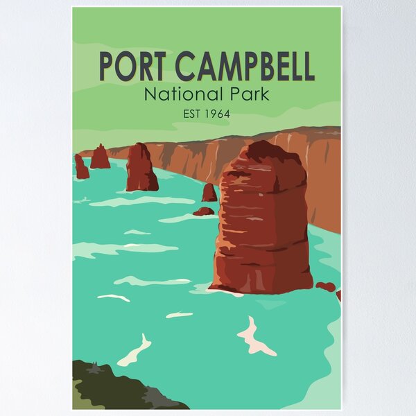 Item preview, Port Campbell National Park Australia Vintage designed and sold by KrisSidDesigns.