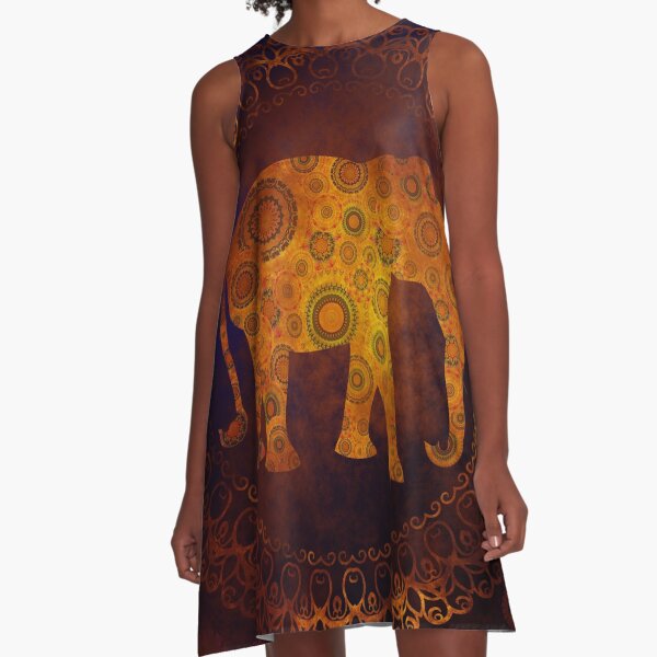 Elephant A-Line Dress