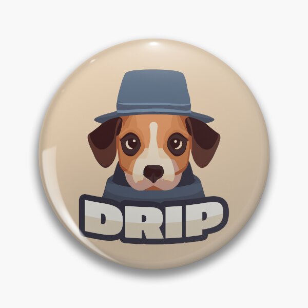 Item preview, Drip || Cute Dog Wearing a Hat designed and sold by MadSwellDesigns.