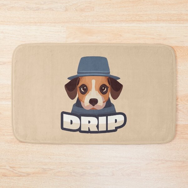Item preview, Drip || Cute Dog Wearing a Hat designed and sold by MadSwellDesigns.