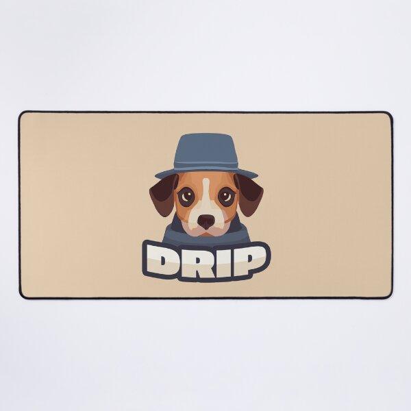 Item preview, Drip || Cute Dog Wearing a Hat designed and sold by MadSwellDesigns.