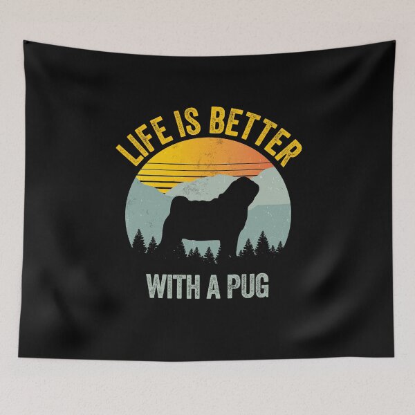 Item preview, Life Is Better With A Pug Summer Sun Gift designed and sold by Guarddogdrive.