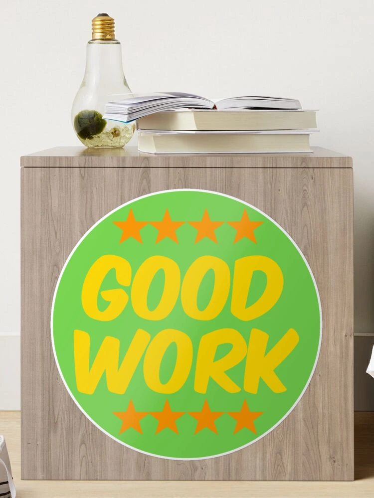 Good Work! Reward Stickers for Adults, Students Novelty Product Greeting  Card for Sale by orangepieces
