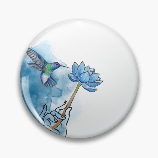 Item preview, Just Breathe, Buddha hand and hummingbird designed and sold by Roy & Tiffany.