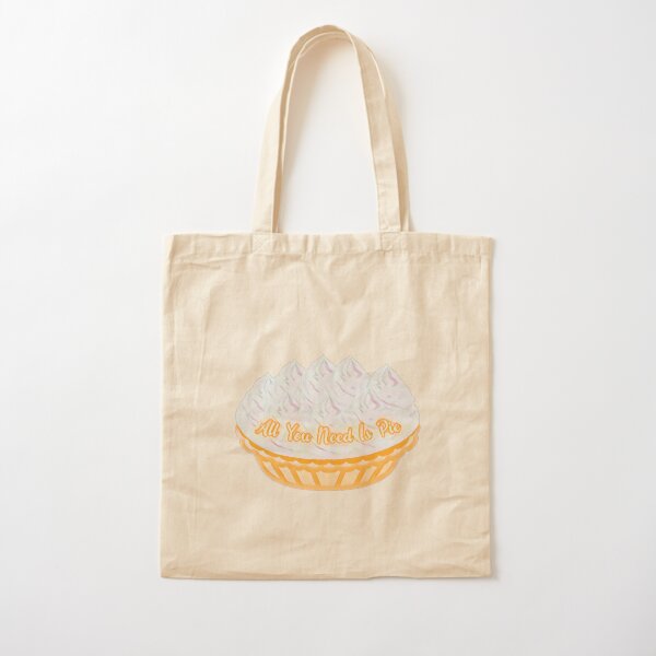 All You Need Is Pie (Peach) Cotton Tote Bag