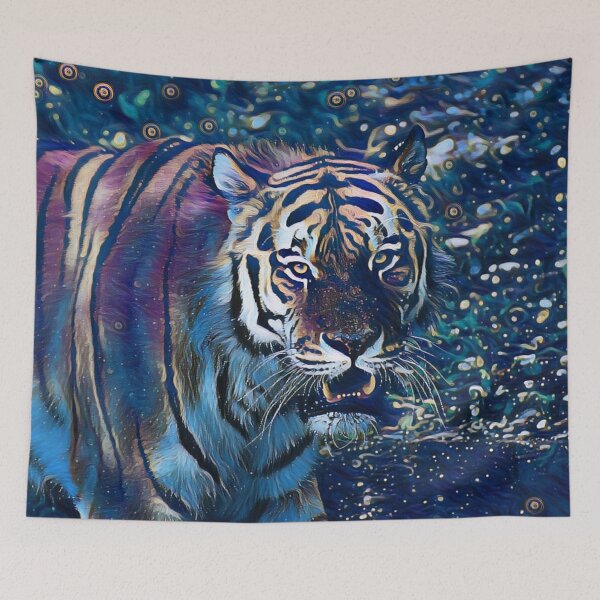 Item preview, Wild tiger in forest designed and sold by MagiLand ⭐⭐⭐⭐⭐.