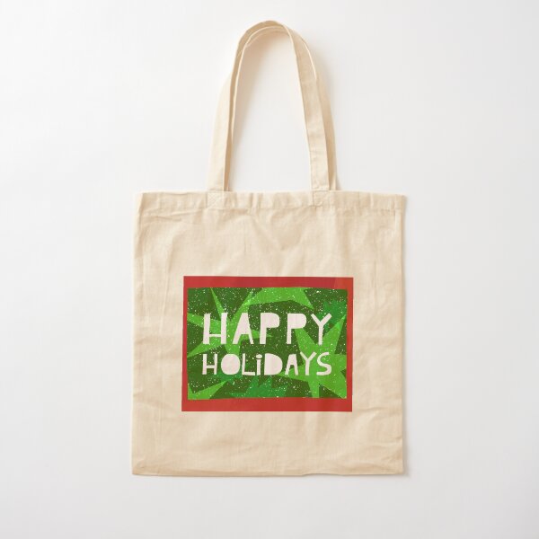 Happy Holidays (stars) Cotton Tote Bag
