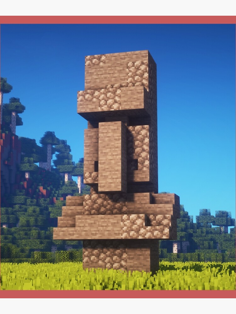 "Minecraft Easter Island Statue Villager" Poster for Sale by
