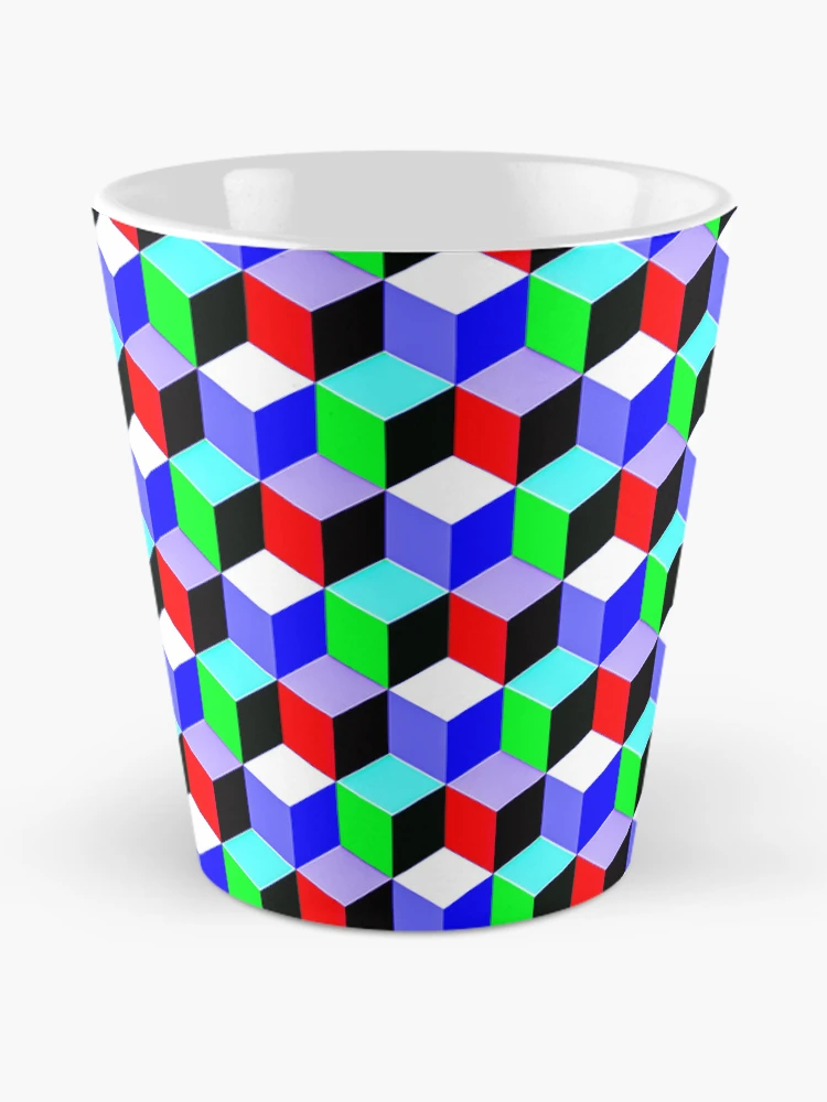 Thumbnail 2 of 4, Coffee Mug, Color Combination Pattern, Retro Abstract Multi Color Pattern designed and sold by Mr-true-design.