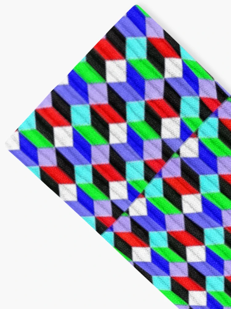 Thumbnail 2 of 5, Socks, Color Combination Pattern, Retro Abstract Multi Color Pattern designed and sold by Mr-true-design.