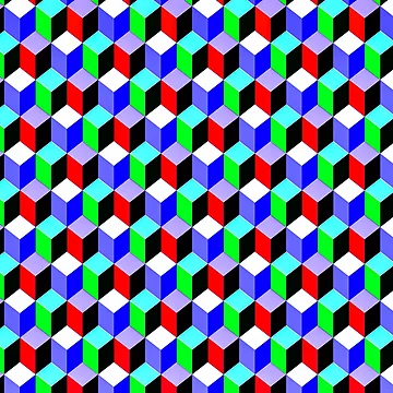 Artwork thumbnail, Color Combination Pattern, Retro Abstract Multi Color Pattern by Mr-true-design