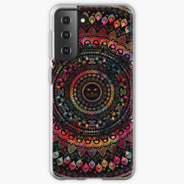 Rainbow Kitty Cat Mandala Samsung Galaxy Soft Case