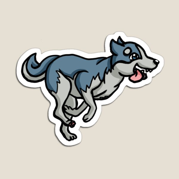Item preview, Perro de hierba Ginga Densetsu Pegatina designed and sold by H0llyDays.
